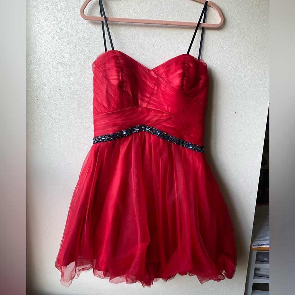Roberta Bridal Red Strapless Dress